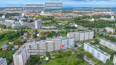 Prodej prostorného bytu 3+kk po rekonstrukci se dvěma lodžiemi – Durychova, Hradec Králové