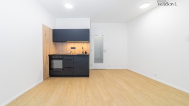 Prodej moderního právě zkolaudovaného bytu 1+kk s balkonem a garážovým stáním v Hradci Králové 