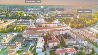Prodej moderního právě zkolaudovaného bytu 1+kk s balkonem a garážovým stáním v Hradci Králové 